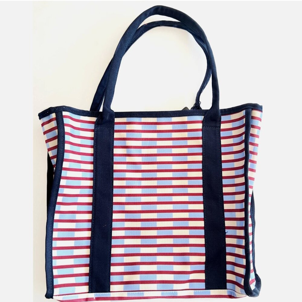 NWT Cunard Cruise Line Ship Cotton Canvas All Over Design Tote Bag - Picture 3 of 4